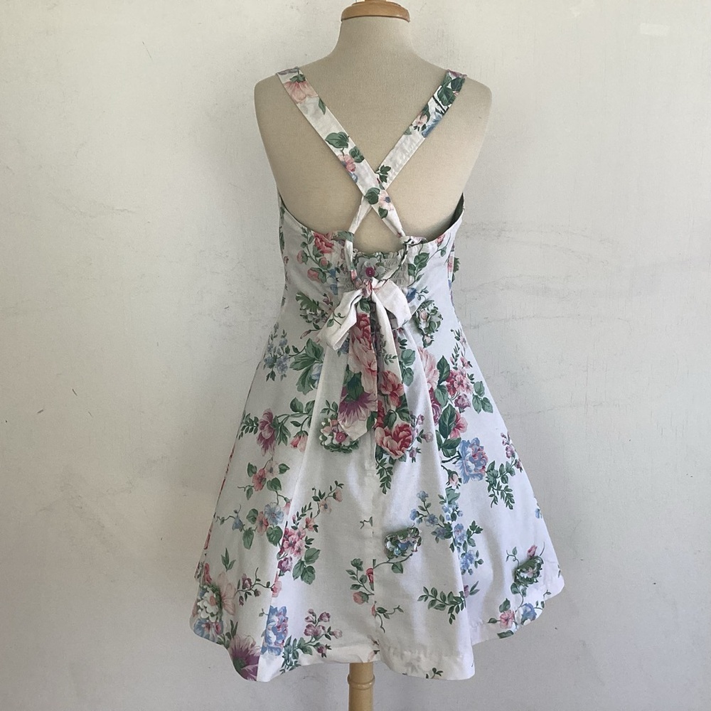 Upcycle Annie Fit/Flare Sweetheart Neckupcycled Floral Kentucky Derby Dress.L - Picture 7 of 14